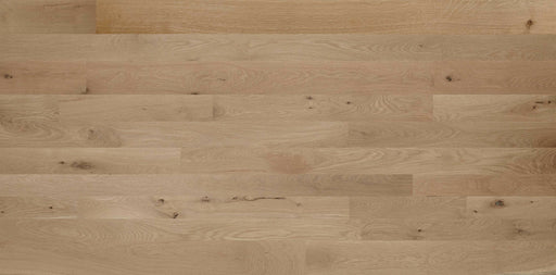 WoodFloorz.Com | 4" White Oak #1 Common hardwood flooring will have color variations produced by the heartwood and sapwood present in the floor. Common grade will contain some light character such as: knots, mineral streaks, and color variation. Our 3/4" thick unfinished solid wood flooring is precision milled by NWFA standards or better and has a 4-sided tongue and groove for ease of installation.